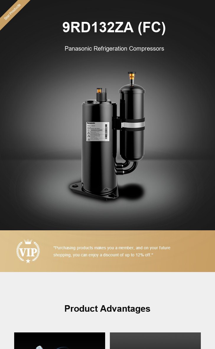 Panasonic Compressor 9RD132ZA (FC), technical parameters pdf, structure diagram
